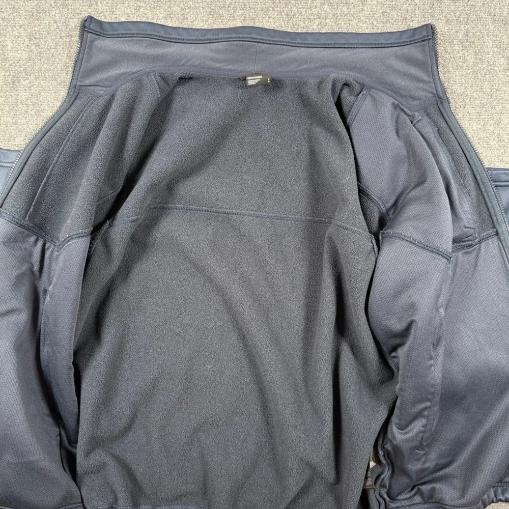 The North Face Jacket Large Navy Blue Windwall Full Zip Fleece Lined Outdoor Men